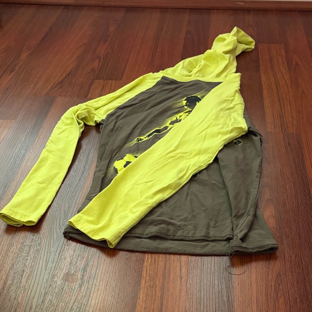 Place Vibrant Yellow and Rich Brown Hoodie